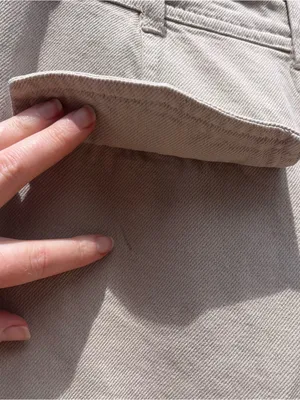 Zara Women’s Beige Denim High Rise Wide Leg Cargo Pants Sz XS Utility Gorpcore thumbnail 6