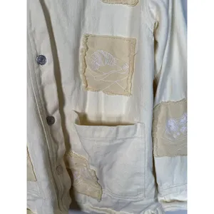 Zara Bloggers‎ Favorite Overshirt Jacket Embroidered Patches Womens Size Small thumbnail 3