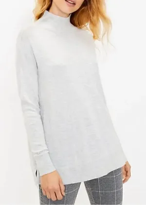 Loft Cowl Neck Beige Sweater(Size Large) thumbnail 1