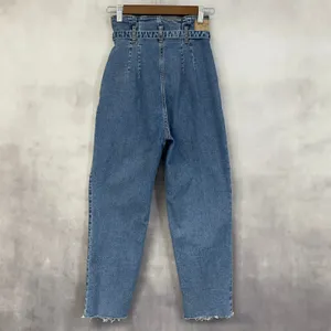 Abercrombie Fitch Mom Jean Women 26/2R Paperbag Waist Tie Belt Indie Street Chic thumbnail 2
