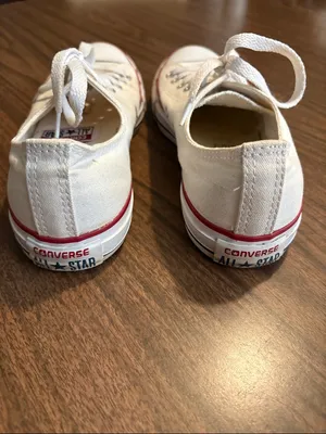 Converse Men 6 Women 8 Classic Low Top Canvas Sneakers Off White thumbnail 2