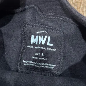 MADEWELL Dark Gray Mockneck Cropped Sweatshirt W/ Button Details thumbnail 2