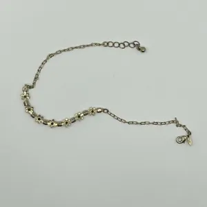 AVON Vintage SP Pink Daisy Open Back Rhinestones Gold Tone Bracelet 10.5 Inch thumbnail 2