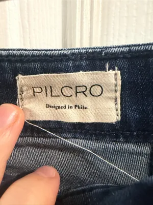 Pilcro Dark Indigo Flare Jeans thumbnail 4