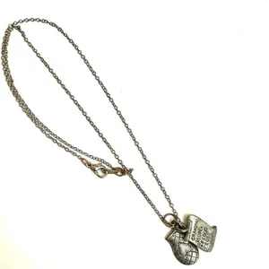 Silver tone recipe and oven mit charm necklace thumbnail 5