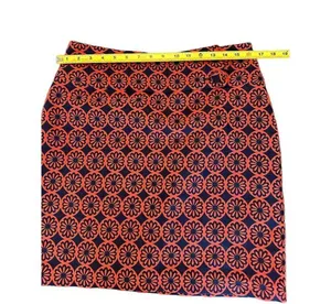 Anthropologie Women's A-Line Knee Length Geometric Skirt Size M Multicolor thumbnail 3