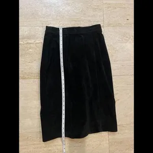 SpringWest Size 5/6‎ Suede Leather Black Suede Skirt thumbnail 3