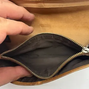 Coach Signature C Canvas Brown Flap Wallet thumbnail 6