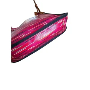 Fossil Keyper Crossbody Bag Fuchsia and Berry Striped Pattern Canvas thumbnail 5