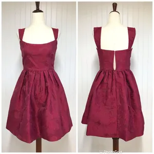 SACHIN & BABI Dress Size 0 Burgundy Mini‎ Fit & Flare Sleeveless Cocktail New thumbnail 3
