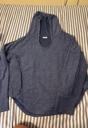 Hooded summer pullover Blue Size L thumbnail 1