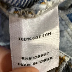 Princess Polly Two-Tone High Waisted Mom Jeans Straight Leg Women’s 6 Blue Wash thumbnail 10