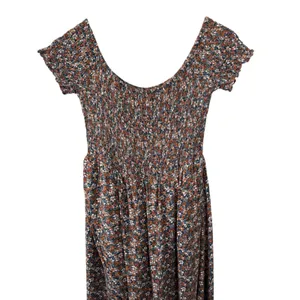 Sweet Lemon Smocked Floral High Low Maxi‎ Dress Women's Size L thumbnail 4