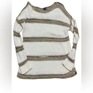 Eddie Bauer Open Chunky‎ Knit Sweater Boho Coastal Chic Pullover Sz L Oversized thumbnail 7