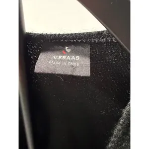 V. Fraas Black Acrylic Fringe Wrap Shawl Open Front Cape One Size thumbnail 2