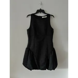 ASTR The Label Black Jacquard Drop Waist Mini Dress NEW Size L thumbnail 4