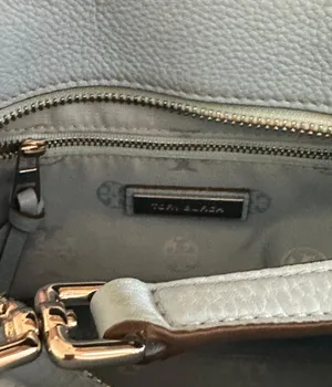 Tory Burch Pebbled Leather Shoulder Bag Rivera Blue thumbnail 7