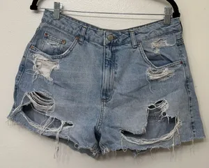 GUC Topshop Moto Denim Shorts | Distressed Edgy High-Waisted Cutoff Shorts thumbnail 1