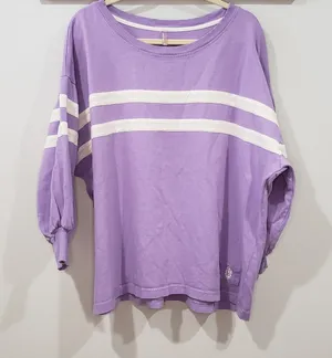 Free People FP Movement Post Up Layer Sweatshirt Summer Lilac Size S EUC thumbnail 1