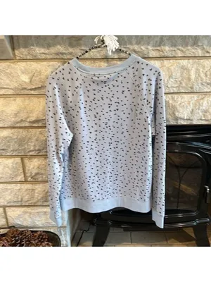 *5 for $45* Bare Necessities blue sweatshirt with black heart, print size small thumbnail 9