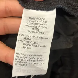 J. Crew Midrise Drawstring Linen Blend Black Rolled Hem Pants Size 4 #718 thumbnail 8