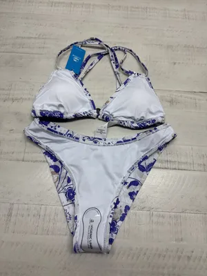 Cupshe Purple Blooms Triangle Bikini Top & Low-Rise Bottoms Set thumbnail 7