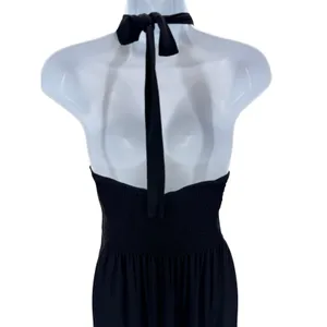 SheBird Harper Black Halter Dress 3 S/M Lined Shaper Bra Travel Lounge Resort thumbnail 4
