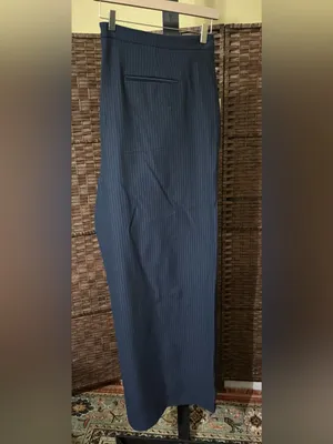 NEW Good American Stripe Ponte Knit Wide-Leg Trousers – Size 32 Plus Size thumbnail 9