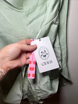 Cider Green Ruffled Sweetheart Neckline Mini Dress thumbnail 4
