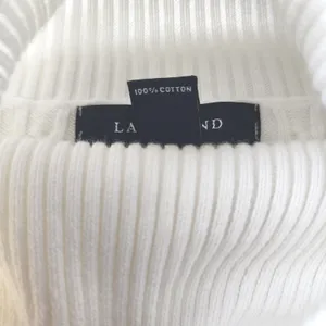 Lands End Preppy Turtleneck Womens XL White Cable Knit Classic Sweater thumbnail 4