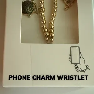 BaubleBar nwt witch Halloween Gold Beaded Phone Charm Wristlet Cat Cauldron thumbnail 4