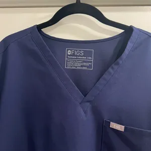 Figs Women's Catarina One Pocket Scrub Top Navy Blue V-Neck Medical Shirt Sz XXL thumbnail 4