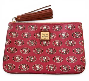 Dooney & Bourke San Francisco 49ers Red Large Tassel Pouch Purse thumbnail 1
