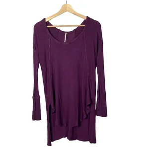 Free People Drippy Ventura Purple Thermal Long Sleeve Top S‎ thumbnail 2