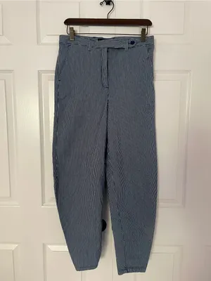 Nw/oTags Built by Wendy Angle Trousers Barrel Leg High Waist Engineer Stripe M thumbnail 7
