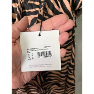 Missguided Frill Skater Dress‎ Off Shoulder Mini Ruffle Zebra Y2K Party 4 NEW thumbnail 8