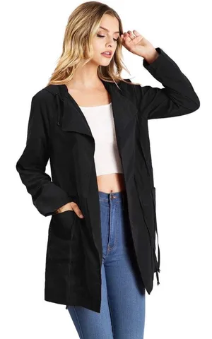 Love Tree Black Light Weight Jacket thumbnail 1