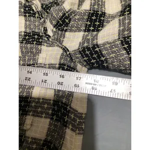Pilcro Anthropologie Black White Plaid Viscose Wool Blend Button Down Blouse S thumbnail 7