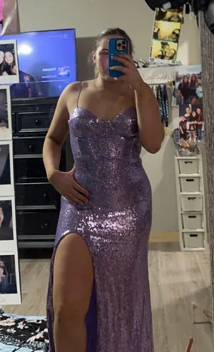 Purple Prom Sequin Size 6 thumbnail 1