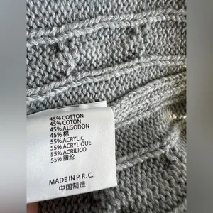Brandy Melville Gray Chunky‎ Cable Knit Cardigan Button Y2K Bella Swan Sweater thumbnail 6