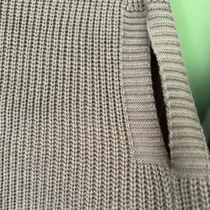 Beige knitted sweater poncho sleeveless blouse & matching long sleeve top M thumbnail 3