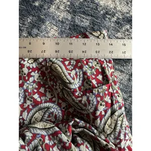 Vintage Crazy Horse Skirt Women's 8 Maroon Western Paisley Floral Midi A-Line thumbnail 4