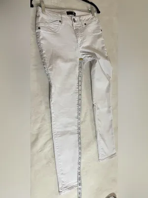 1822 Denim White High-Rise Skinny Jeans Size 8 Like New Condition thumbnail 4