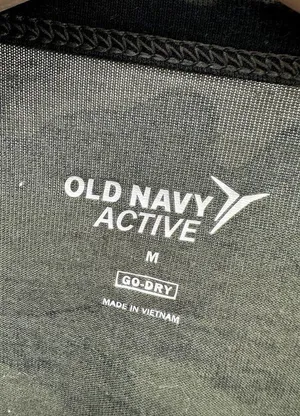 Old Navy Active Green Black Camo Cropped Short Sleeve Tee Women's Size Medium thumbnail 4