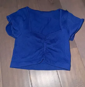 Garage Crop TopBlue thumbnail 1