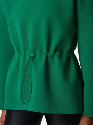 SWEATY BETTY Emerald Green Grace Scuba Pullover Sweatshirt Size XXL thumbnail 7