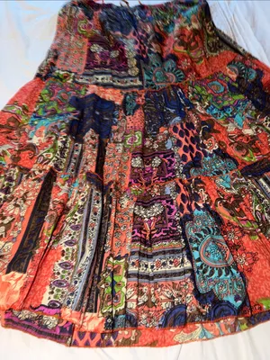 Bobbie Brooks Vintage Patchwork Paisley Tiered Maxi Skirt Size M. 8-10. thumbnail 5