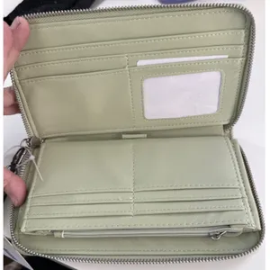Steve Madden‎ BZIP-U Celery Green Quilted Zip Around Wristlet Wallet NEW FLAWED thumbnail 6