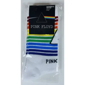 Rock Guitar Crew Socks Women's One Size Pink Floyd Fender Iron Maiden Lot/4 New thumbnail 3