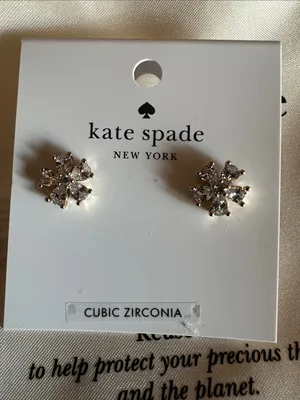 Kate Spade You’re a Gem Flower Stud Cubic Zirconia Earrings thumbnail 5